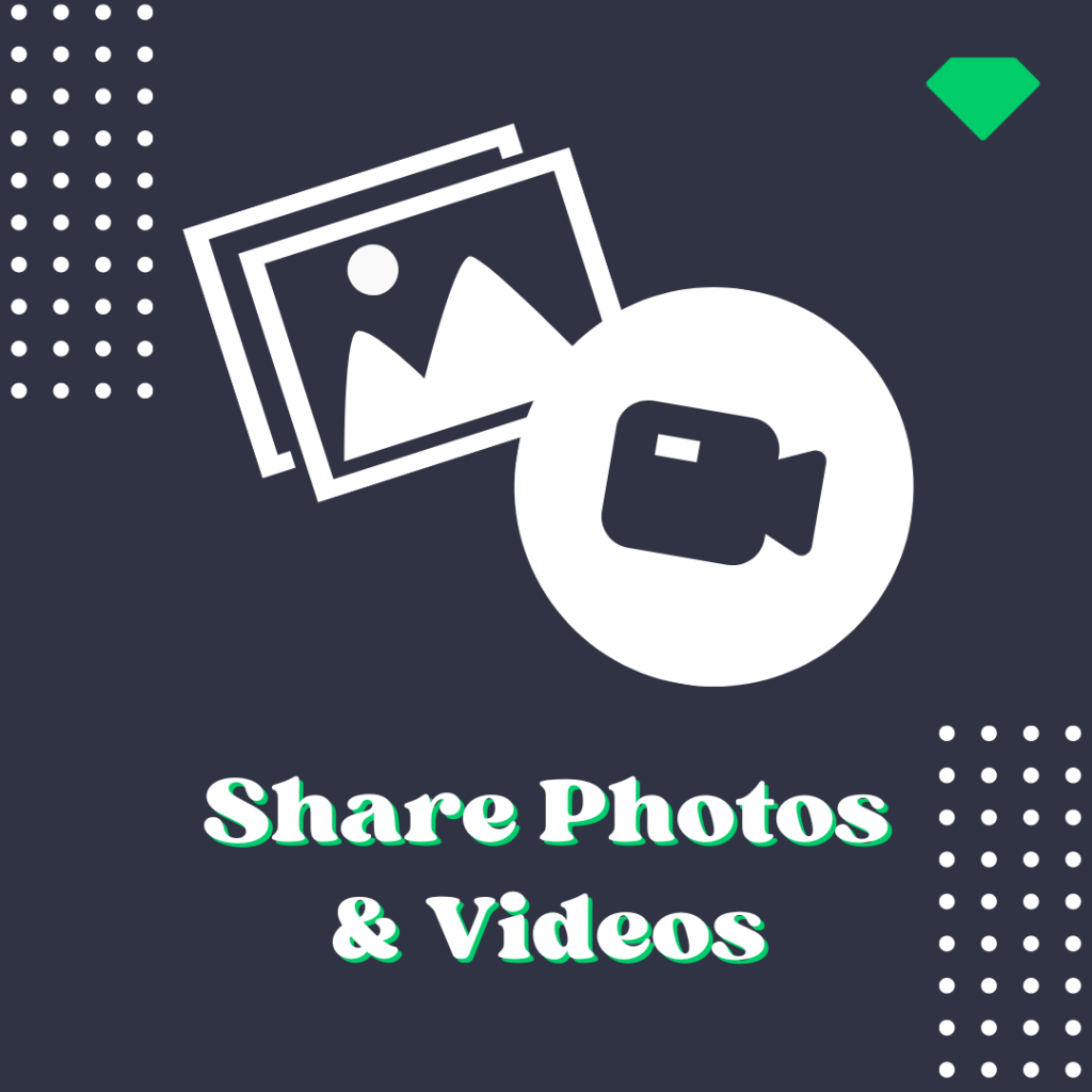 share photos and videos on emerald chat