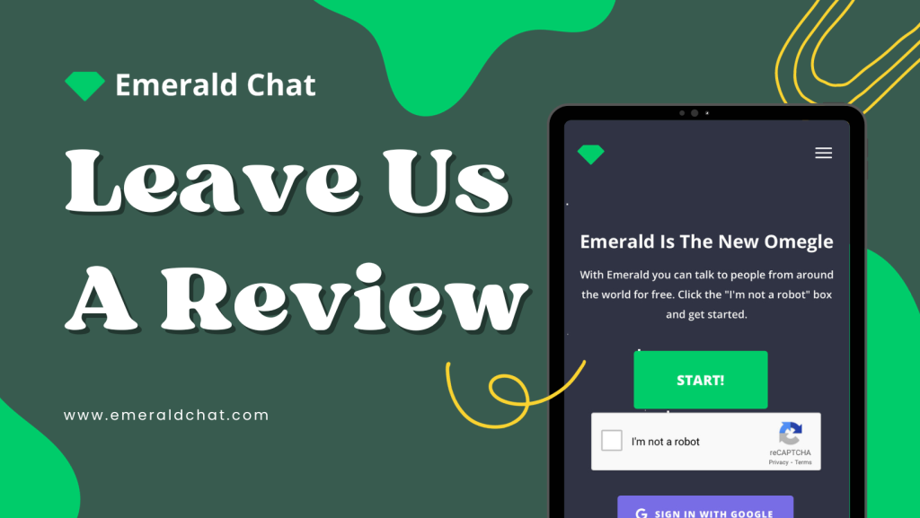 leave us a review | Emerald Chat