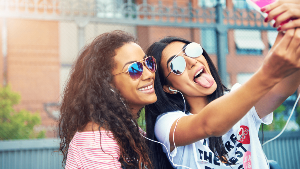 two best friends taking a selfie