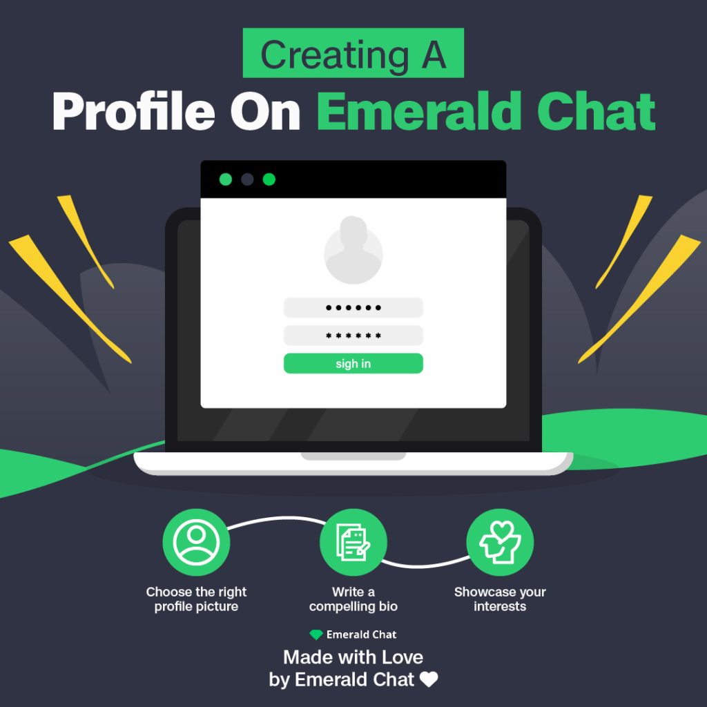 How to create a profile on Emerald Chat