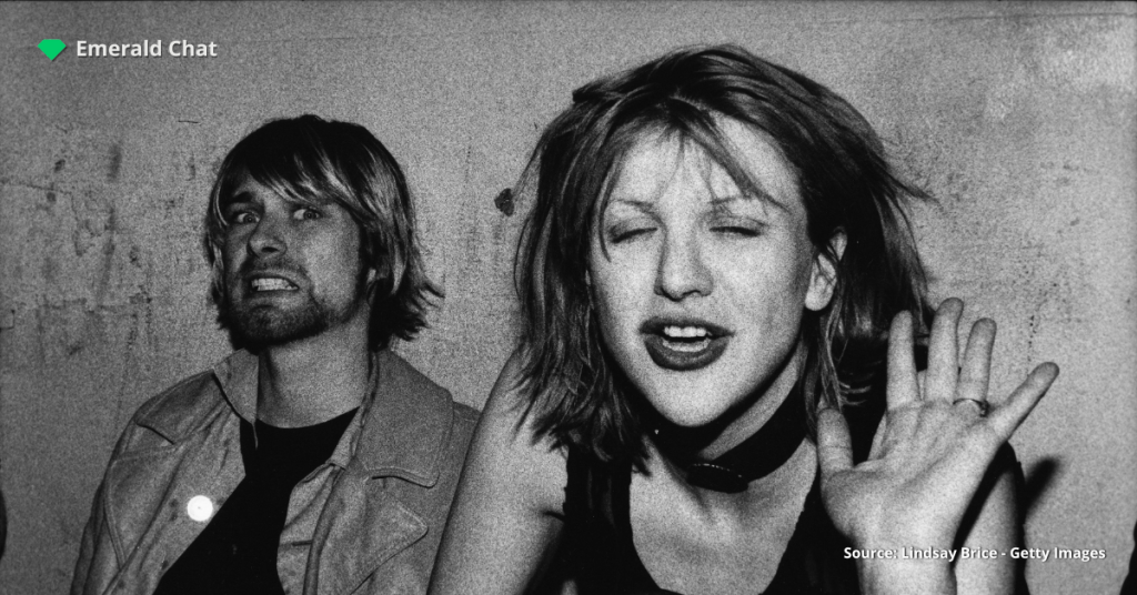 picture of Kurt Cobain and Courtney Love
