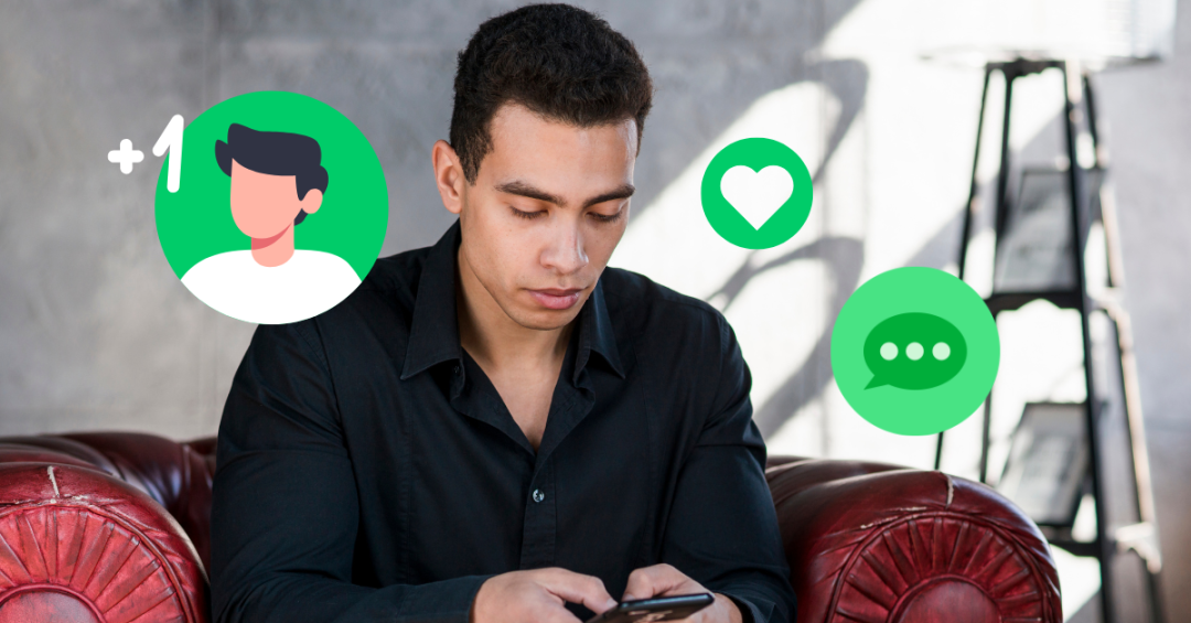 a man holding a phone