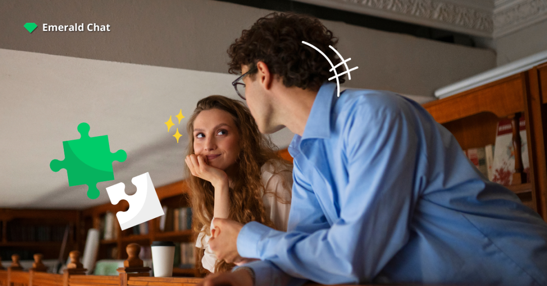 Two people talking closely in a cozy setting, showing how meaningful moments can lead to falling for someone you barely talk to