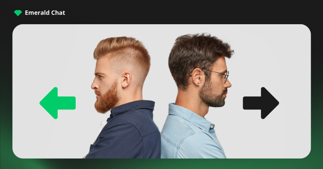 Two men standing back to back facing opposite directions, representing drifting apart and choosing different paths while outgrowing friendships quietly.