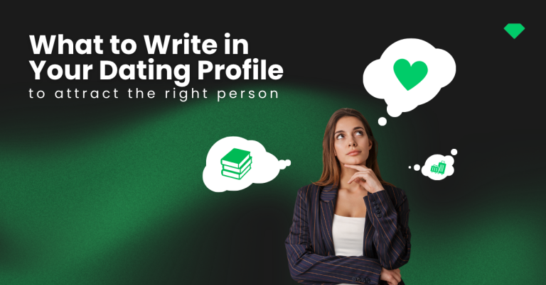 person typing a dating profile bio on their phone